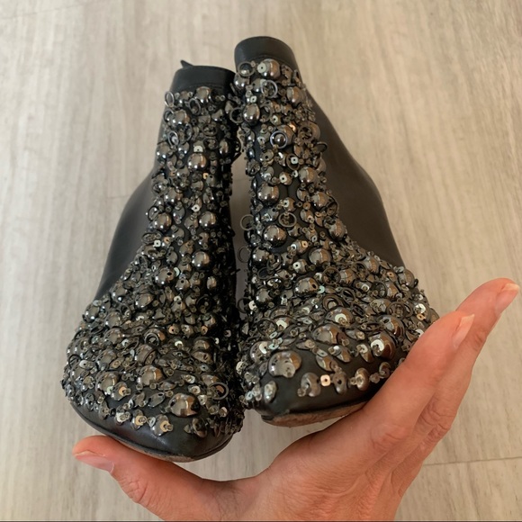 Vera Wang Beacon Jeweled Leather Bootie - Picture 8 of 13